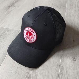 Global Fest Hat Trucker Cap Snapback Black Red WHite Origami Swan Indianapolis